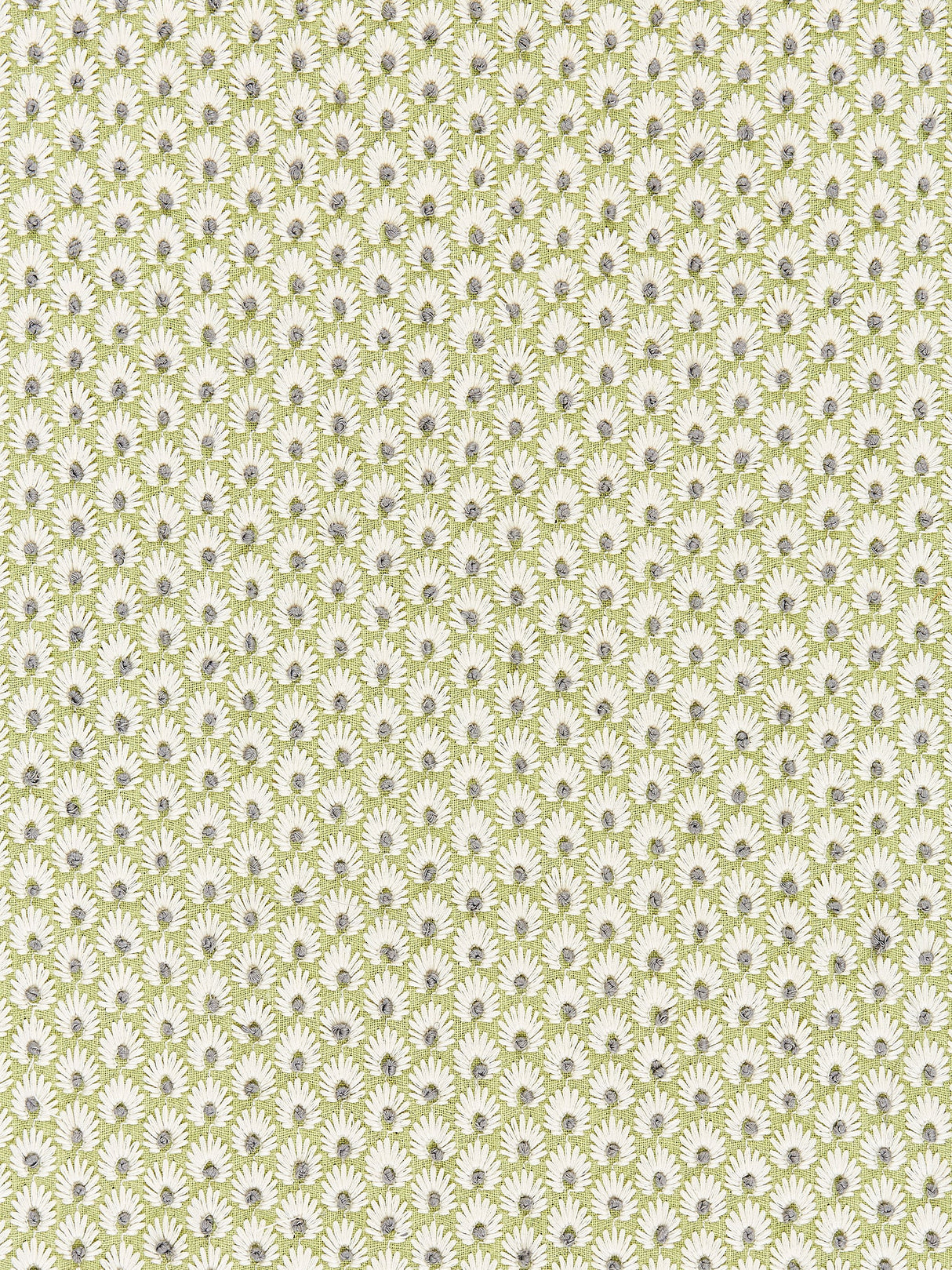 Scalamandre SC 000227123 CELERY FLEUR EMBROIDERY Fabric - Eade's Wallpaper