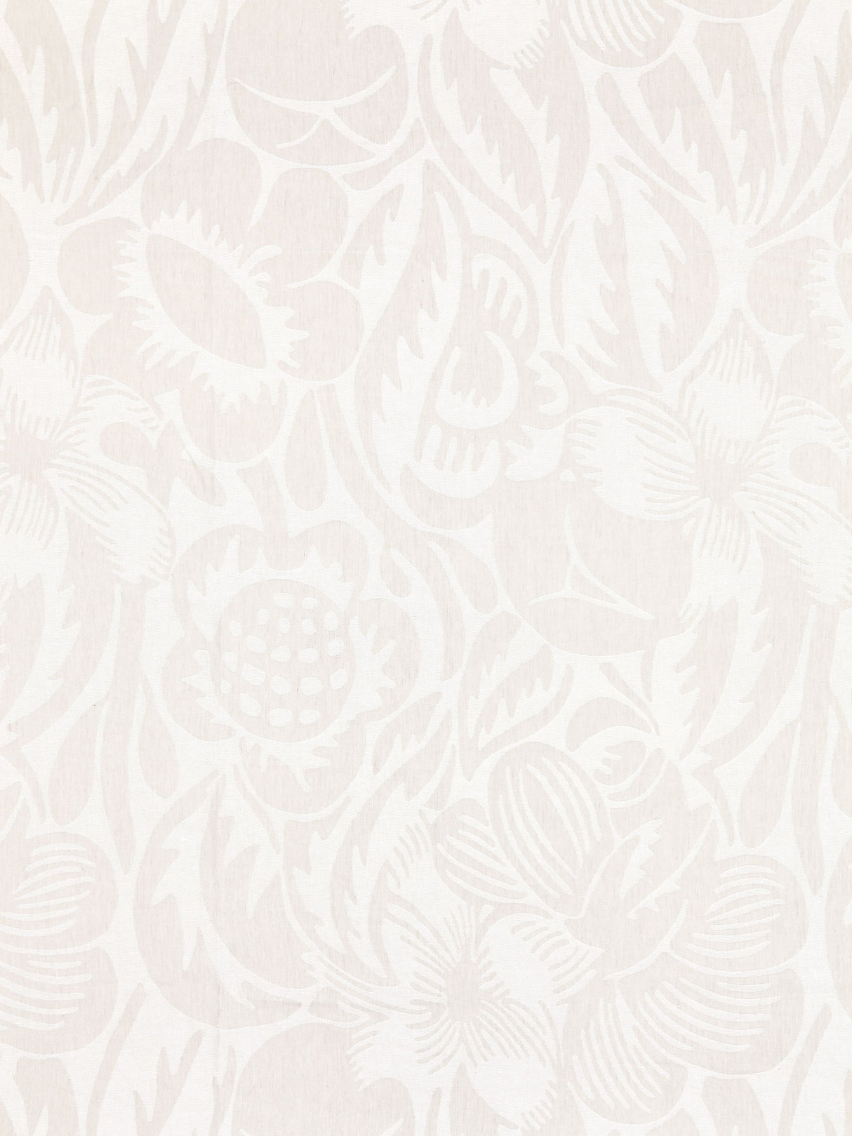 Scalamandre SC 000227131 PEARL GREY DECO FLOWER Fabric - Eade's Wallpaper
