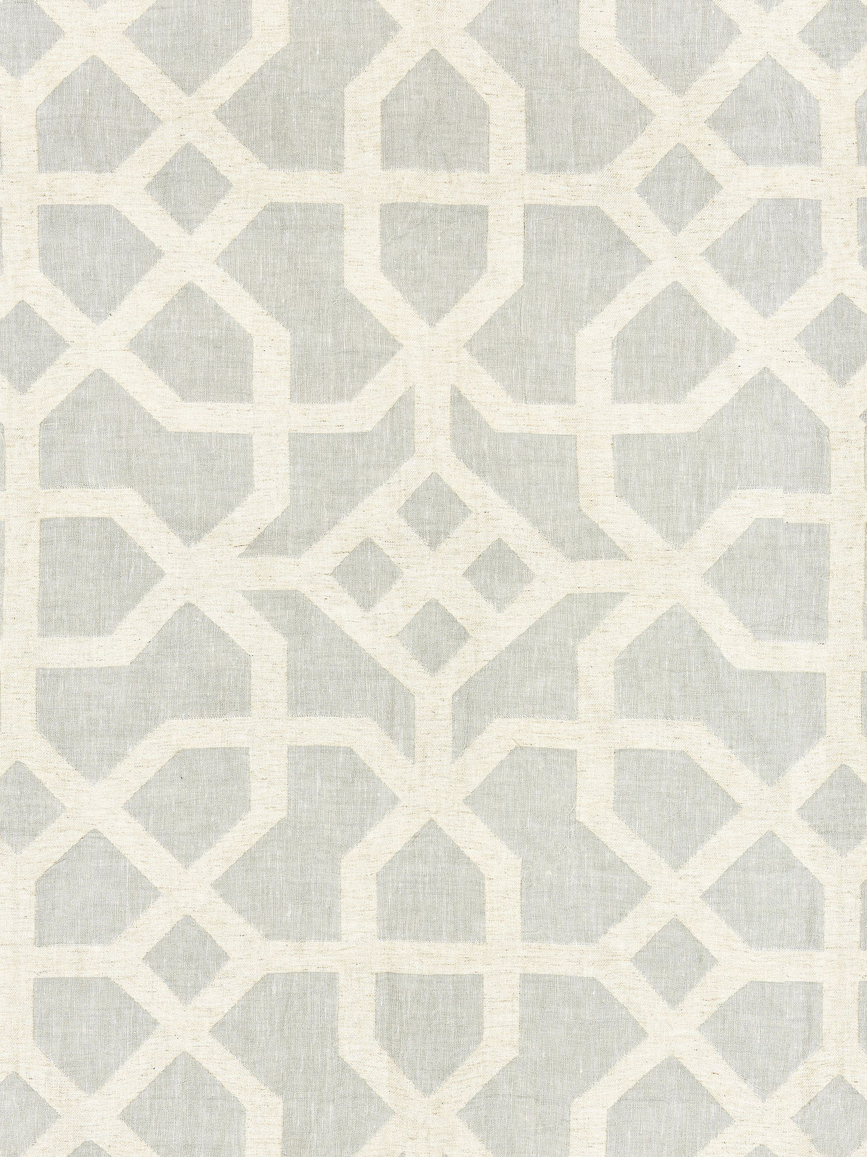 Scalamandre SC 000227149 MINERAL & GREIGE LINEN LATTICE Fabric - Eade's Wallpaper