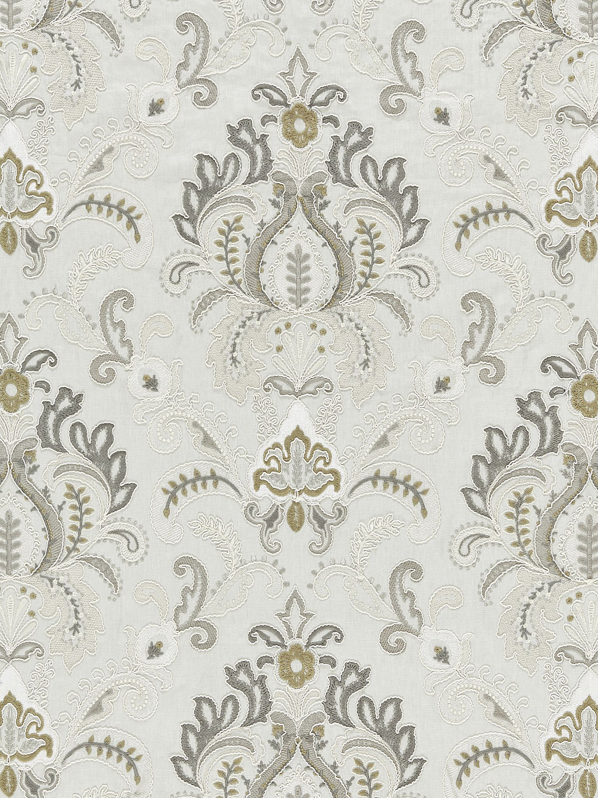 Scalamandre SC 000227164 MINERAL AVA DAMASK EMBROIDERY Fabric - Eade's Wallpaper