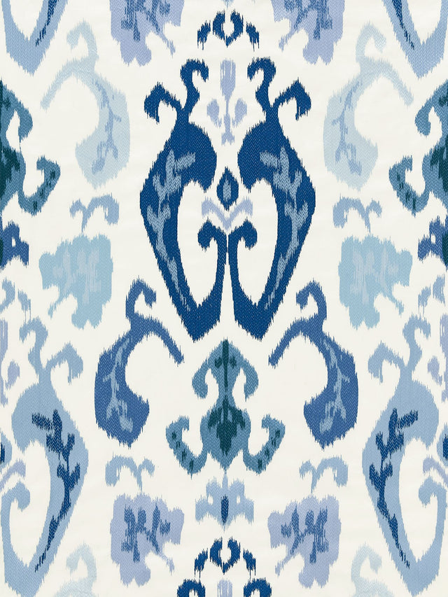 Scalamandre SC 000227172 PORCELAIN MANDALAY IKAT EMBROIDERY Fabric - Eade's Wallpaper