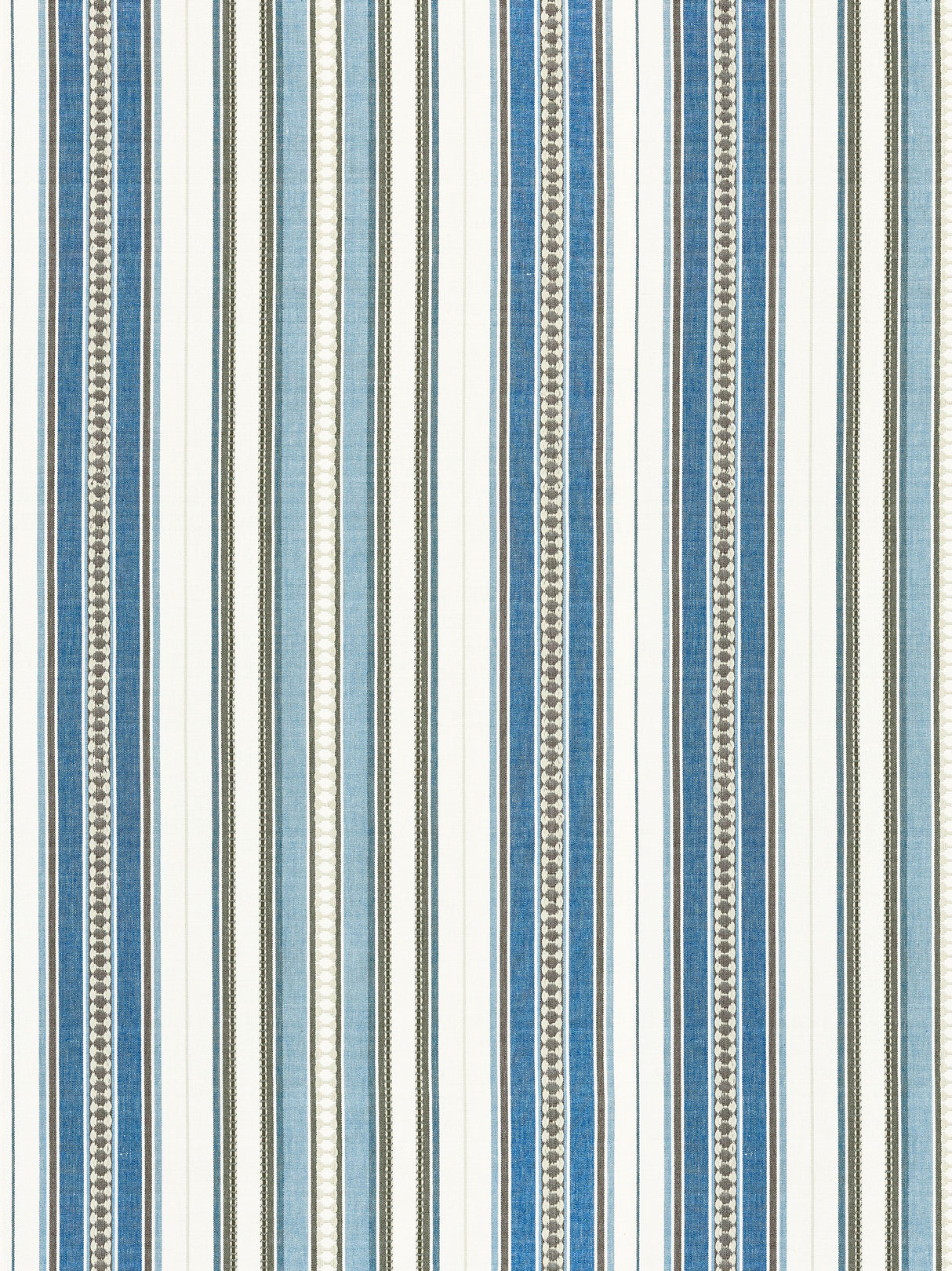 Scalamandre SC 000227253 BLUE JAY NILE STRIPE Fabric - Eade's Wallpaper