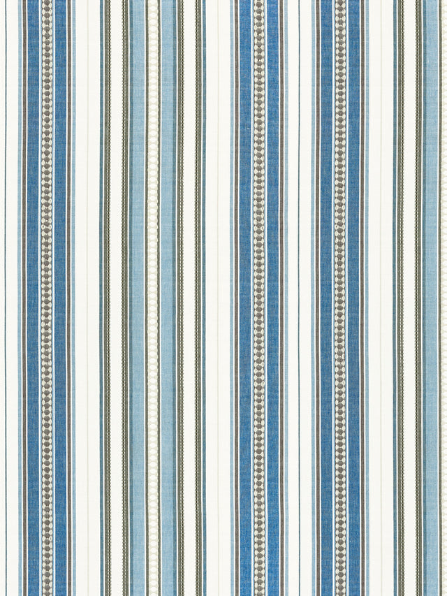 Scalamandre SC 000227253 BLUE JAY NILE STRIPE Fabric - Eade's Wallpaper