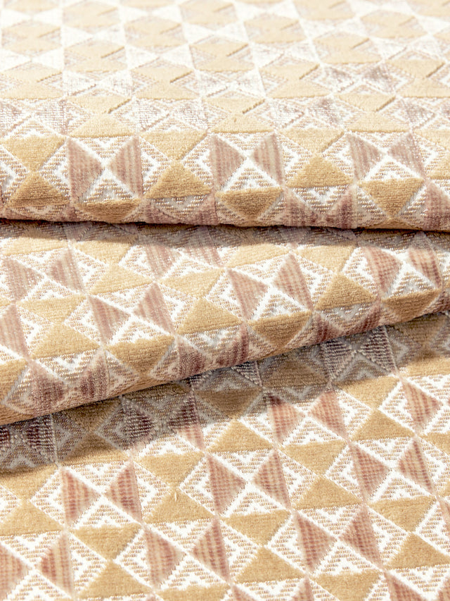 Scalamandre SC 000227324 BUTTER PECAN PARLOR VELVET Fabric - Eade's Wallpaper