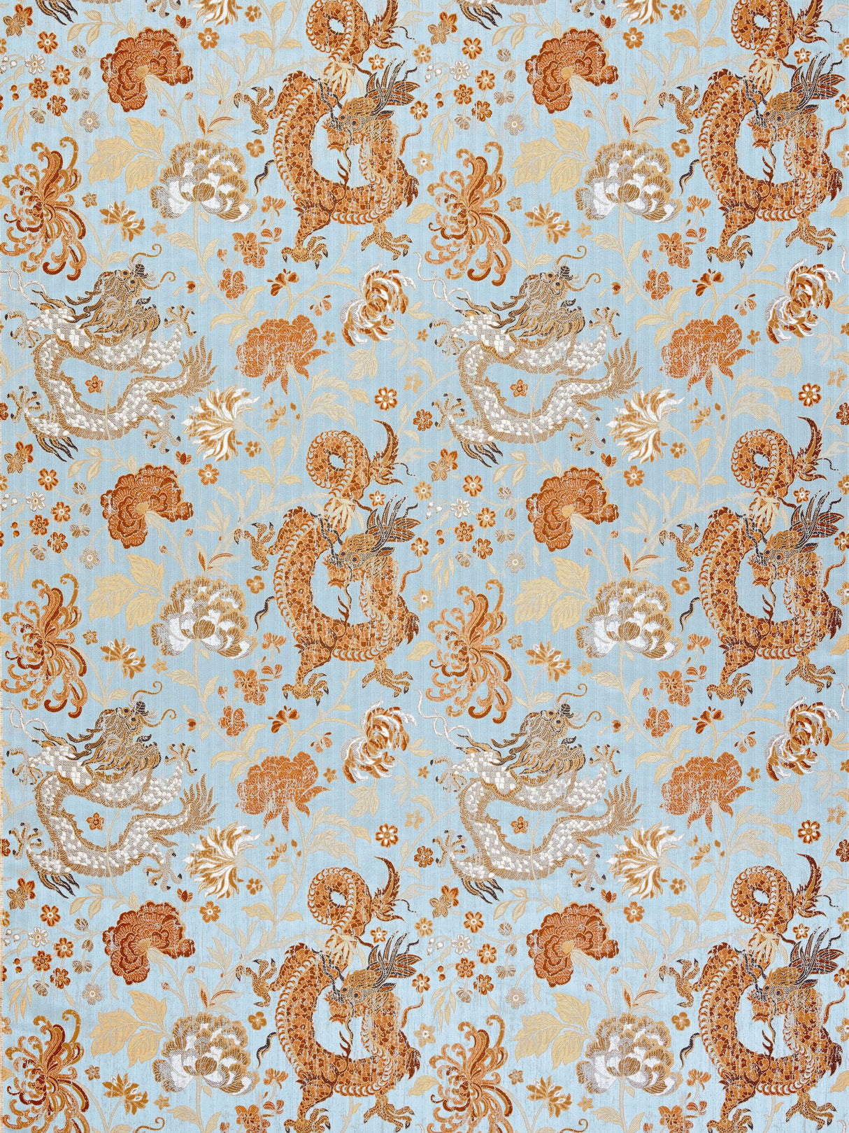 Scalamandre SC 000227327 COPPER SKY DRAGON TABLEAU Fabric - Eade's Wallpaper