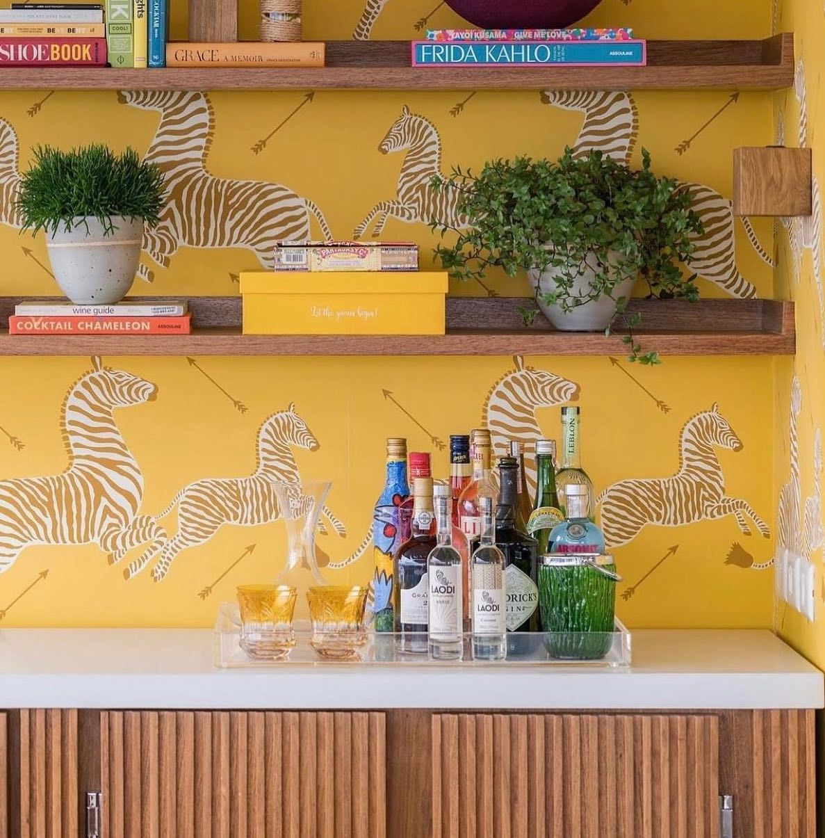 Scalamandre SC 0002WP81388M ZANZIBAR GOLD ZEBRAS - WALLPAPER - Eade's Wallpaper