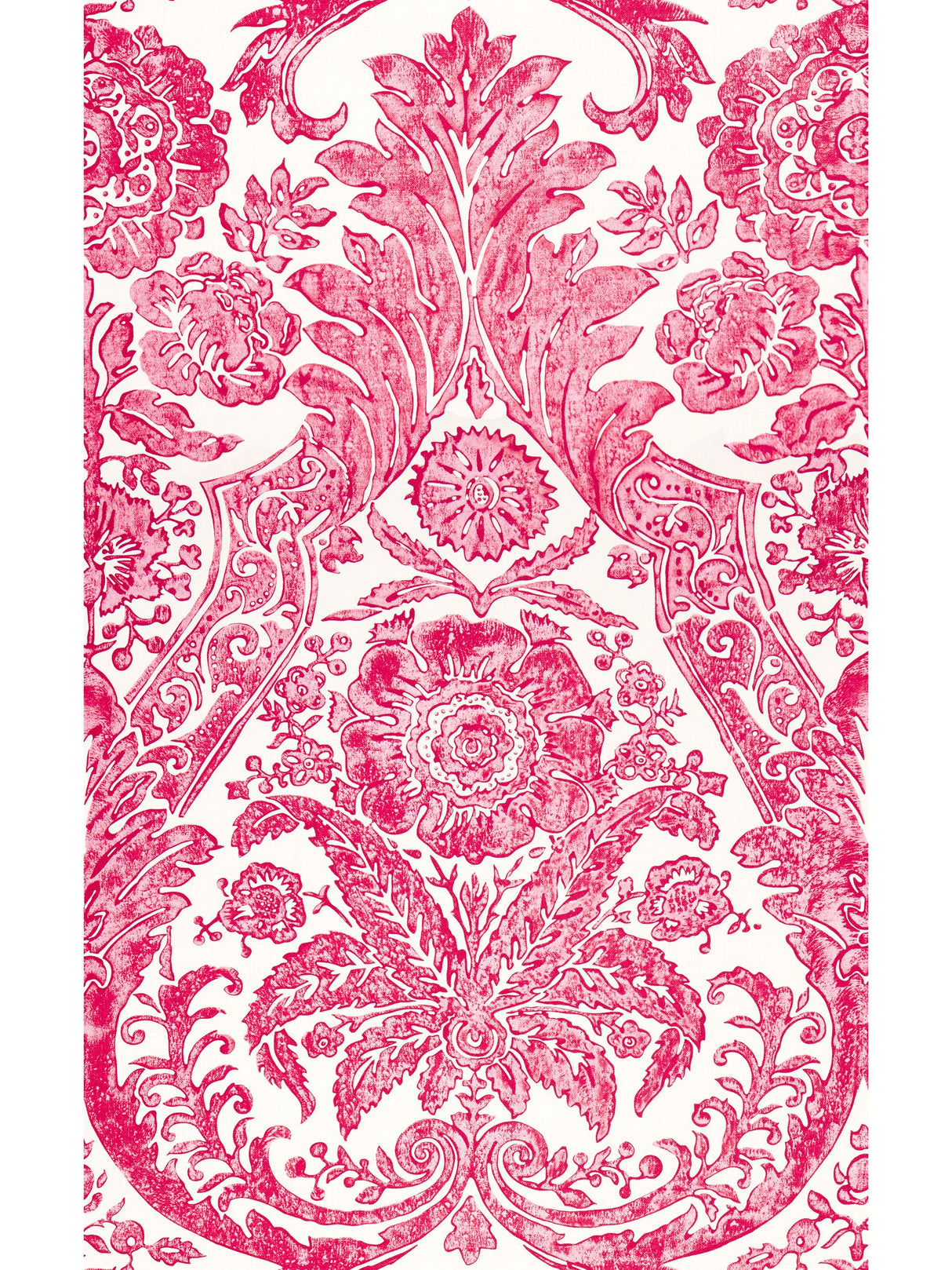Scalamandre SC 0002WP88354 RASPBERRY LUCIANA DAMASK PRINT WALLPAPER - Eade's Wallpaper