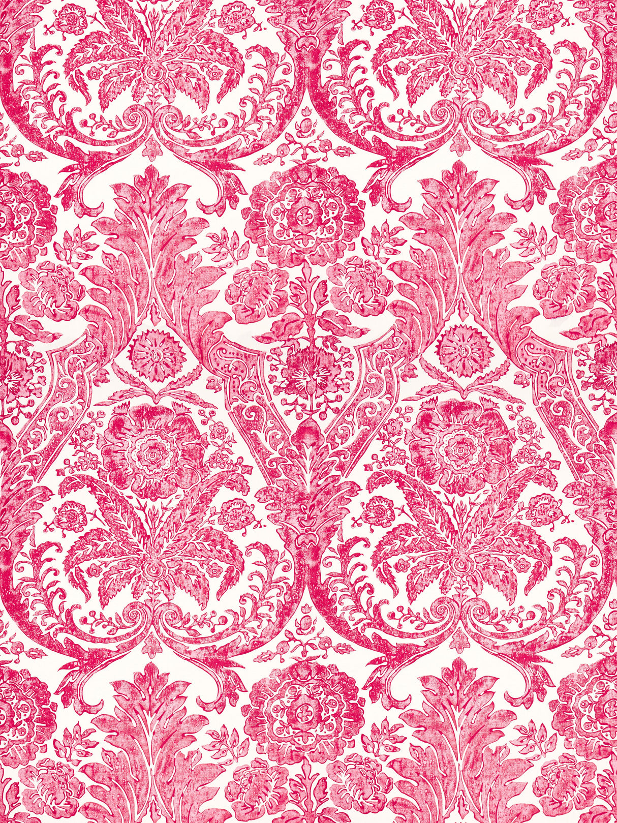 Scalamandre SC 0002WP88354 RASPBERRY LUCIANA DAMASK PRINT WALLPAPER - Eade's Wallpaper