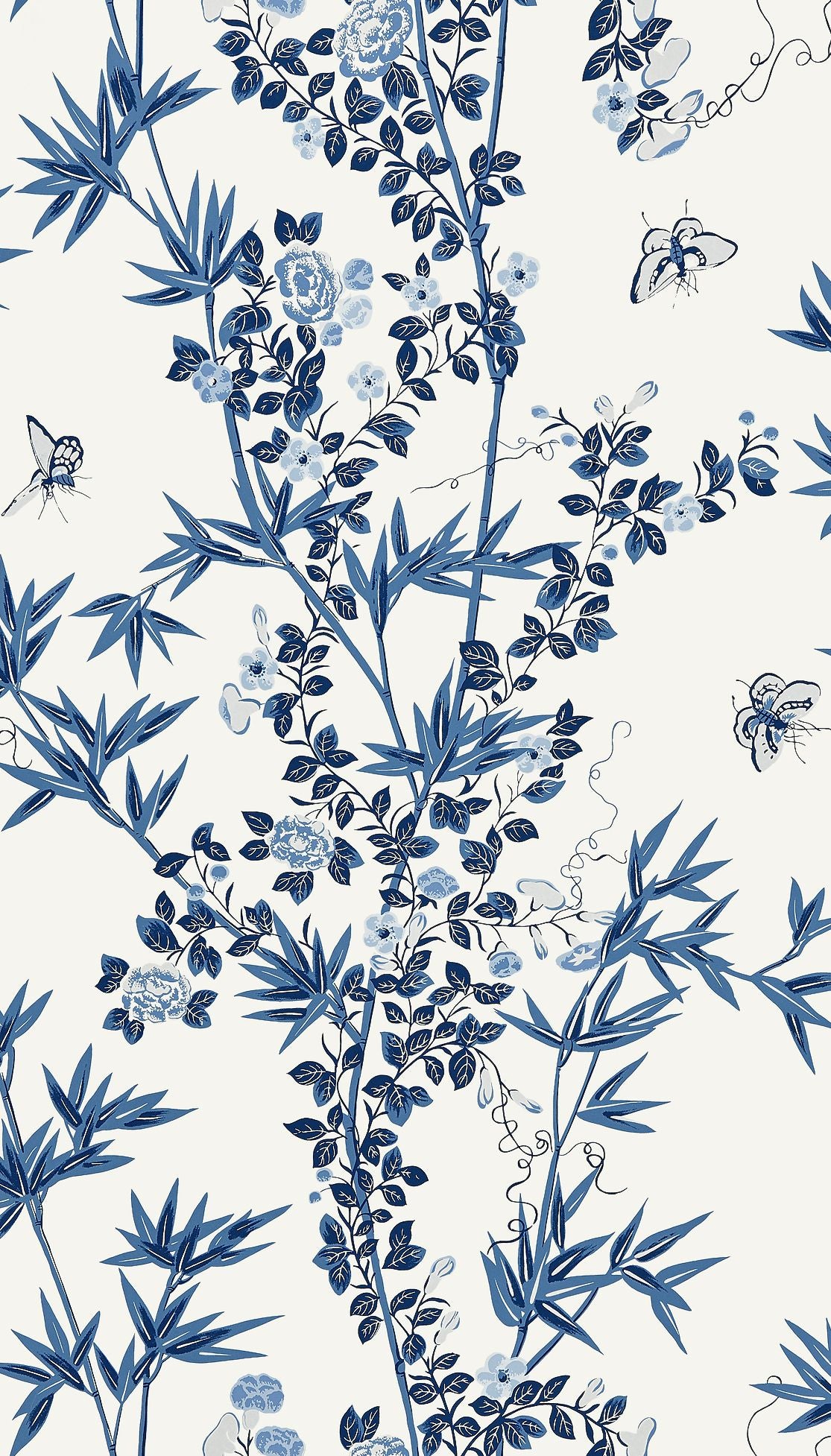Scalamandre SC 0002WP88375 PORCELAIN JARDIN DE CHINE WALLPAPER - Eade's Wallpaper