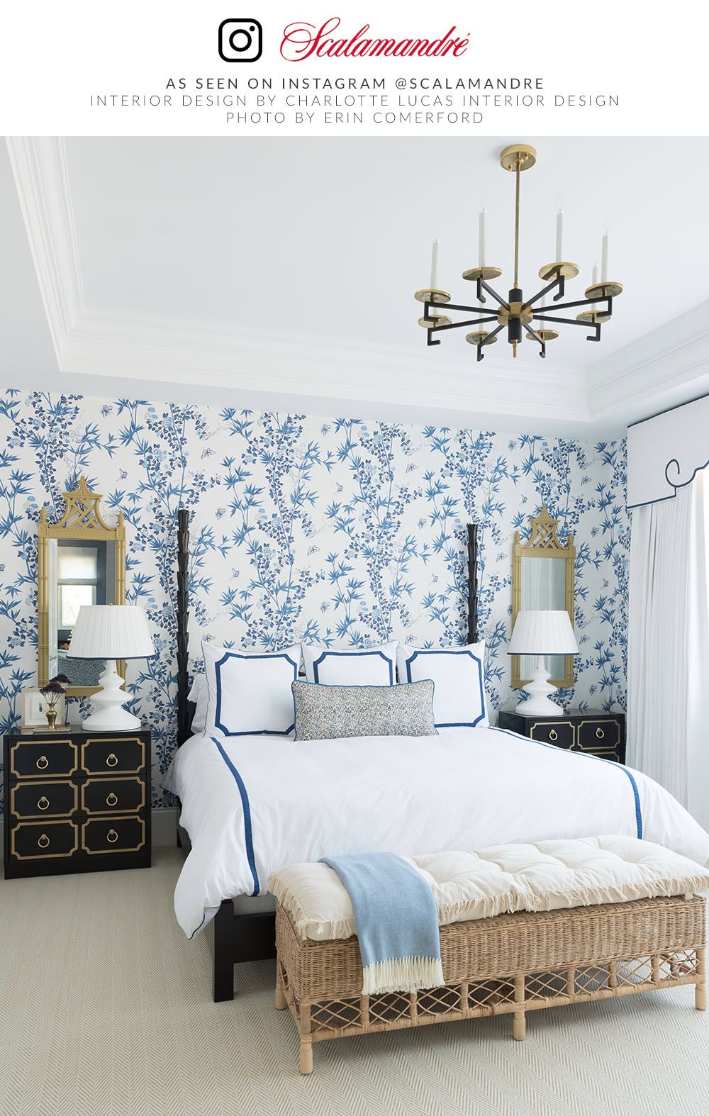 Scalamandre SC 0002WP88375 PORCELAIN JARDIN DE CHINE WALLPAPER - Eade's Wallpaper