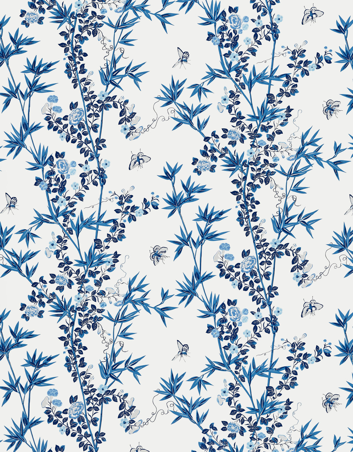 Scalamandre SC 0002WP88375 PORCELAIN JARDIN DE CHINE WALLPAPER - Eade's Wallpaper