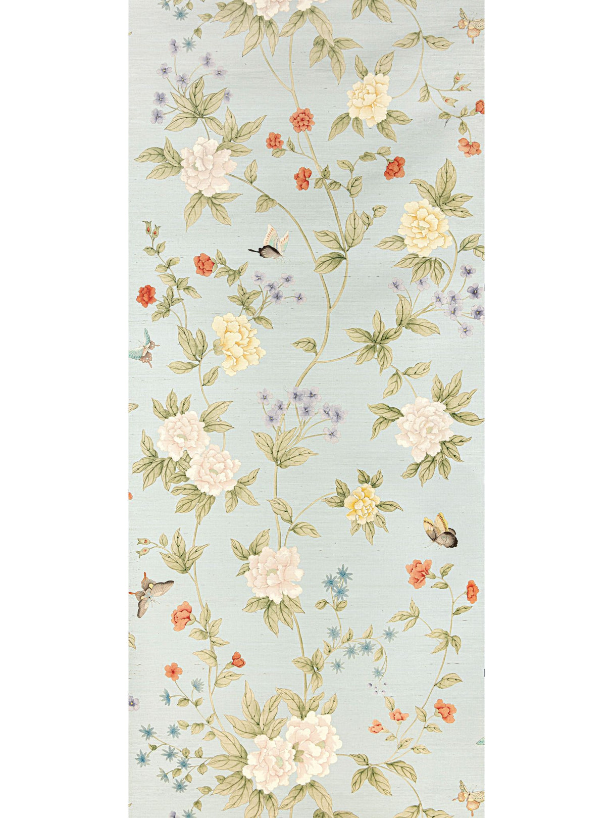 Scalamandre SC 0002WP88382 SKY LUOYANG GARDEN SISAL WALLPAPER - Eade's Wallpaper