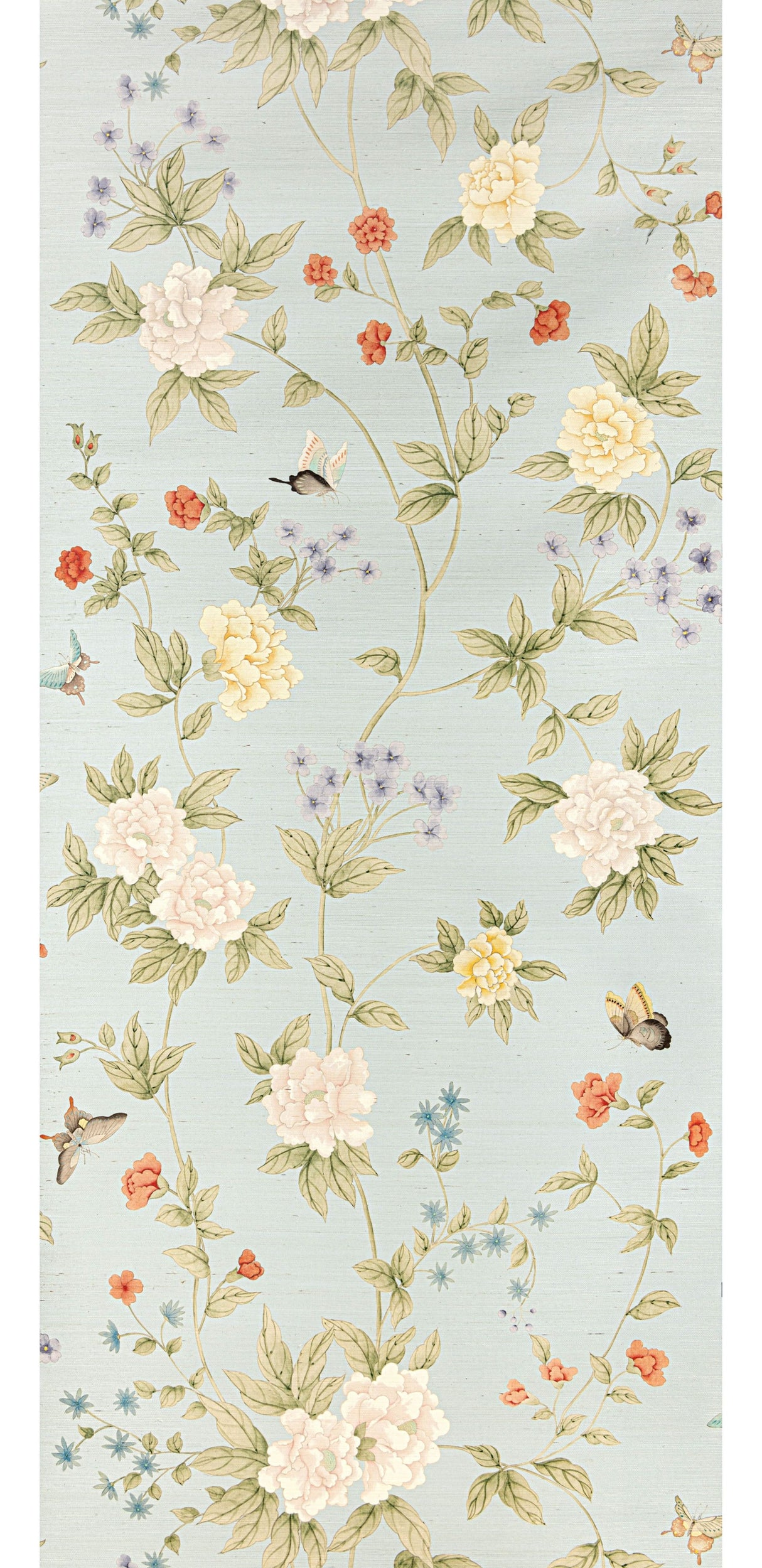 Scalamandre SC 0002WP88382 SKY LUOYANG GARDEN SISAL WALLPAPER - Eade's Wallpaper