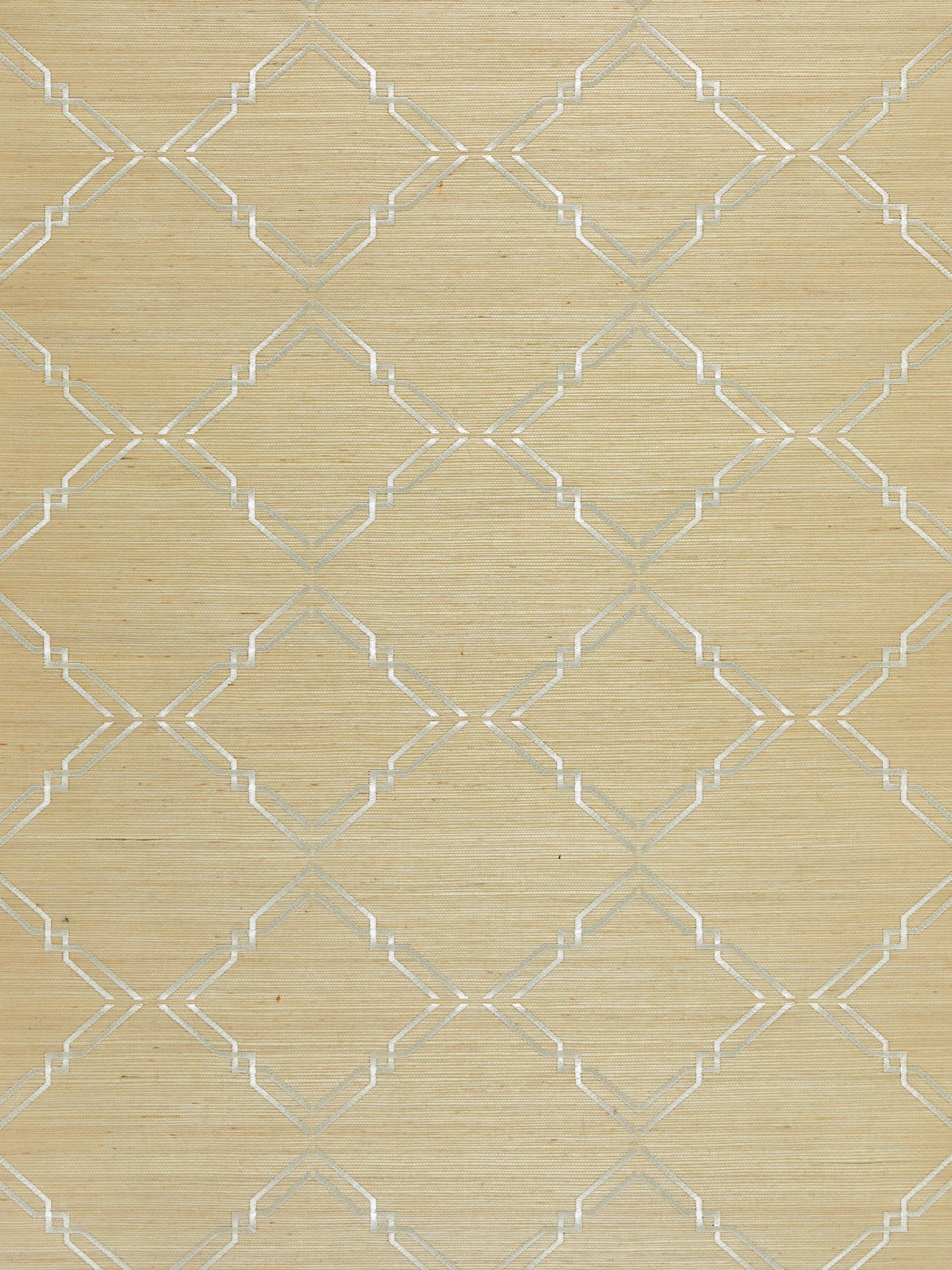 Scalamandre SC 0002WP88383 PAPYRUS MONROE EMBROIDERED GRASSCLOTH WALLPAPER - Eade's Wallpaper