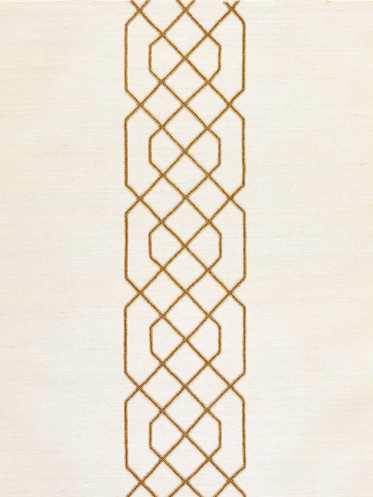 Scalamandre SC 0002WP88385 BURNISHED GOLD ADELAIDE BEADED SISAL WALLPAPER - Eade's Wallpaper