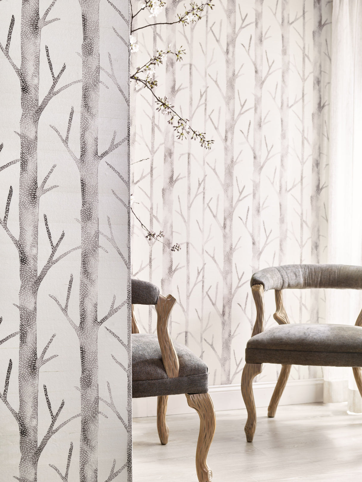 Scalamandre SC 0002WP88444 BARK EVERETT - SILK WALLPAPER - Eade's Wallpaper