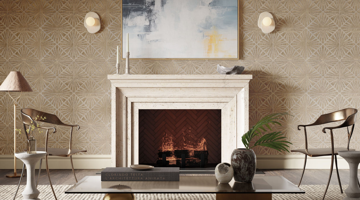 Scalamandre SC 0002WP88556 ANTIQUE MILAN DIAMOND GRASSCLOTH WALLPAPER - Eade's Wallpaper