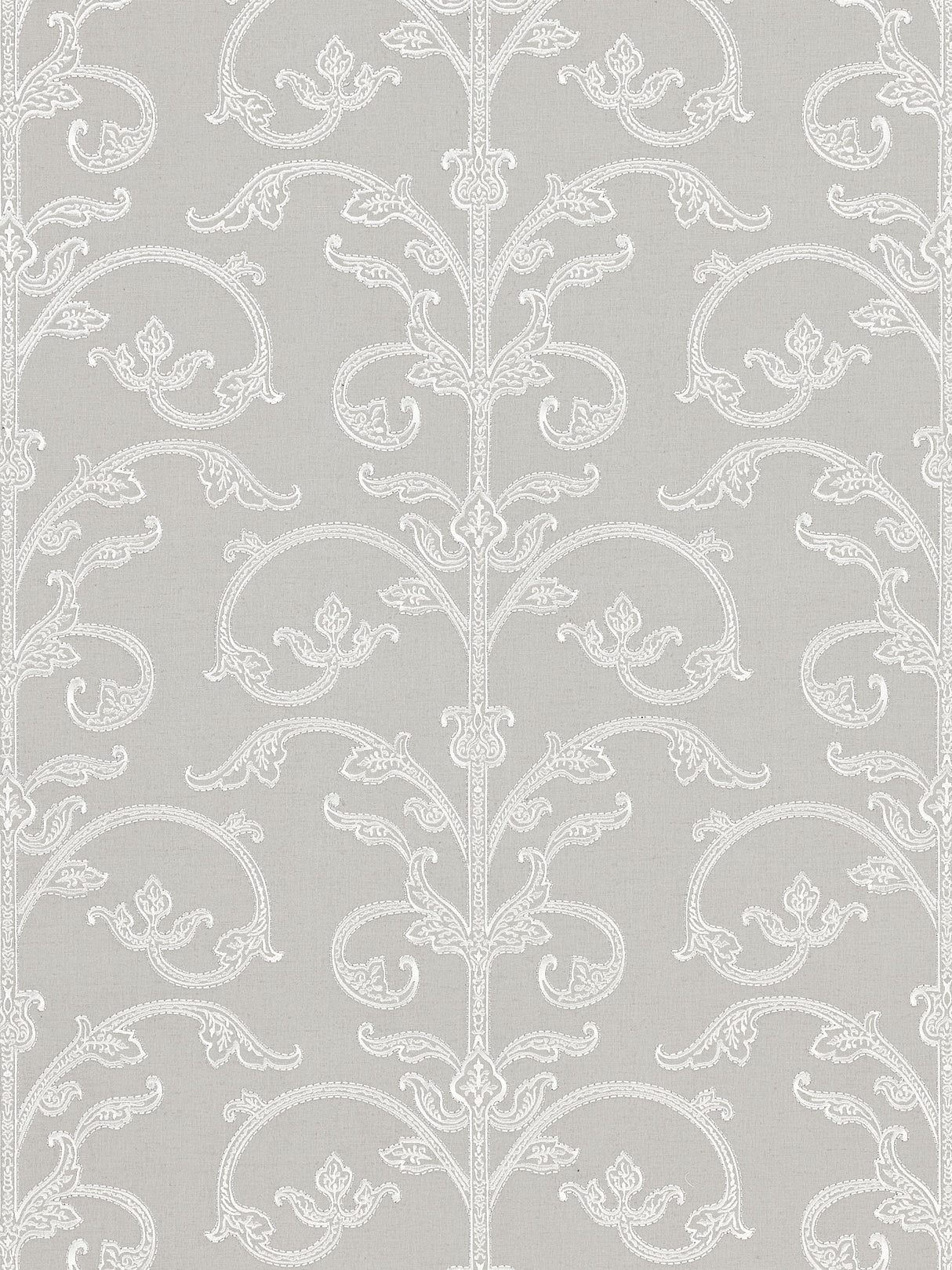 Scalamandre SC 0002WP88558 STEEL SAXONY SCROLL WALLPAPER - Eade's Wallpaper