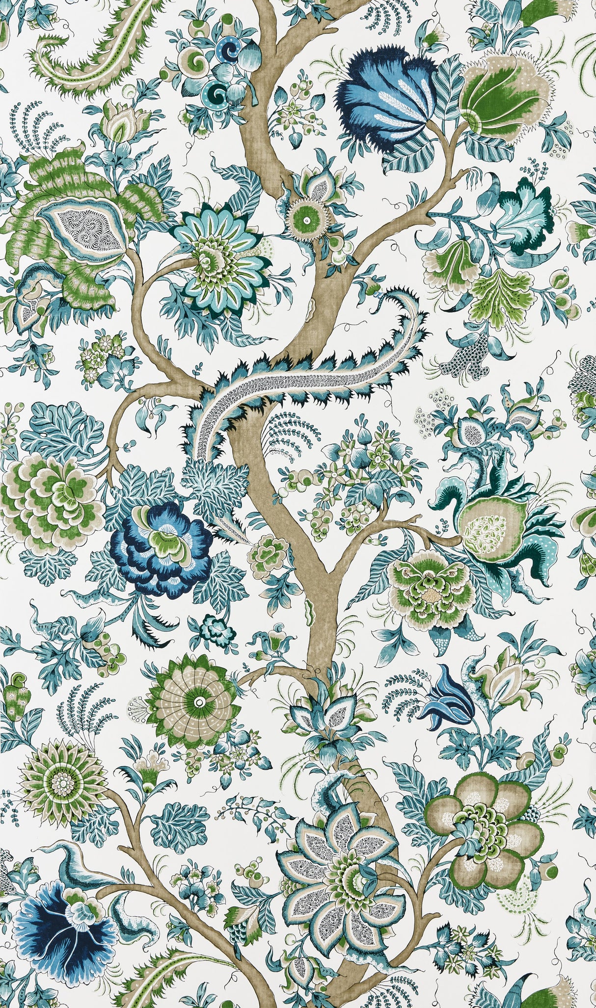 Scalamandre SC 0002WP88561 AEGEAN METROPOLITAN PALAMPORE WALLPAPER - Eade's Wallpaper