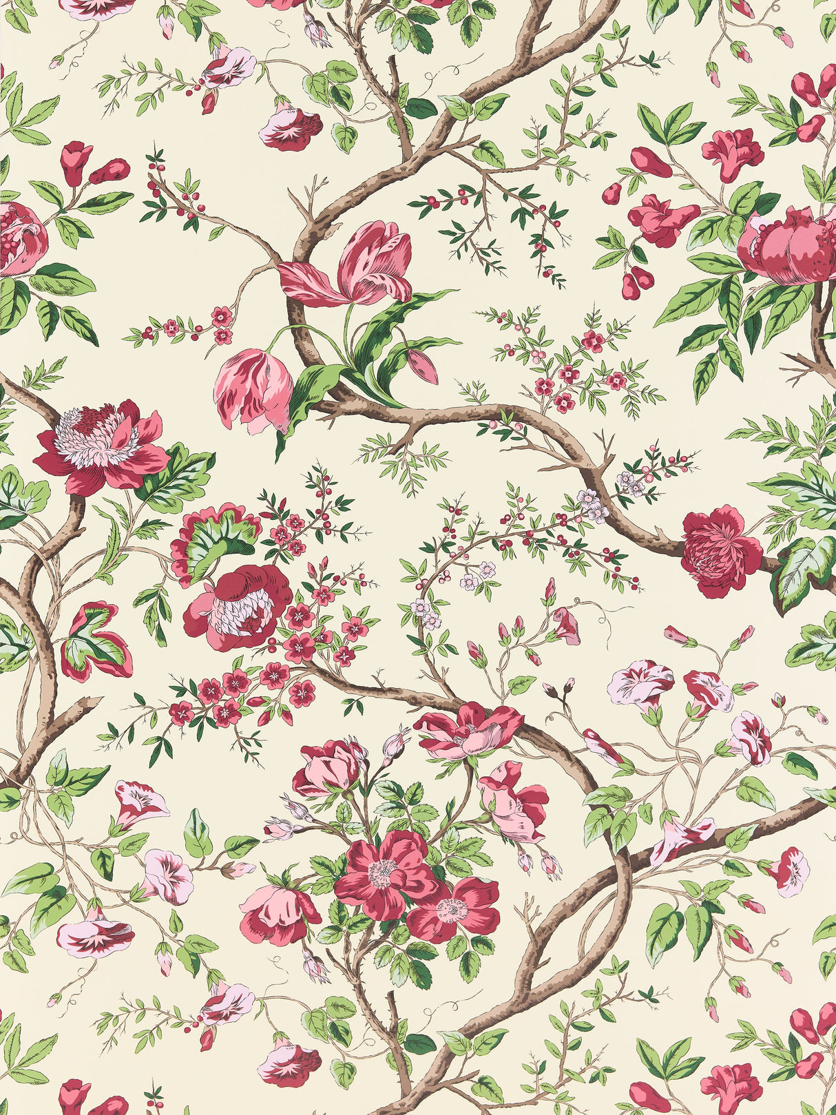 Scalamandre SC 0002WP88563 HEIRLOOM ROSE PERSEPHONE WALLPAPER - Eade's Wallpaper