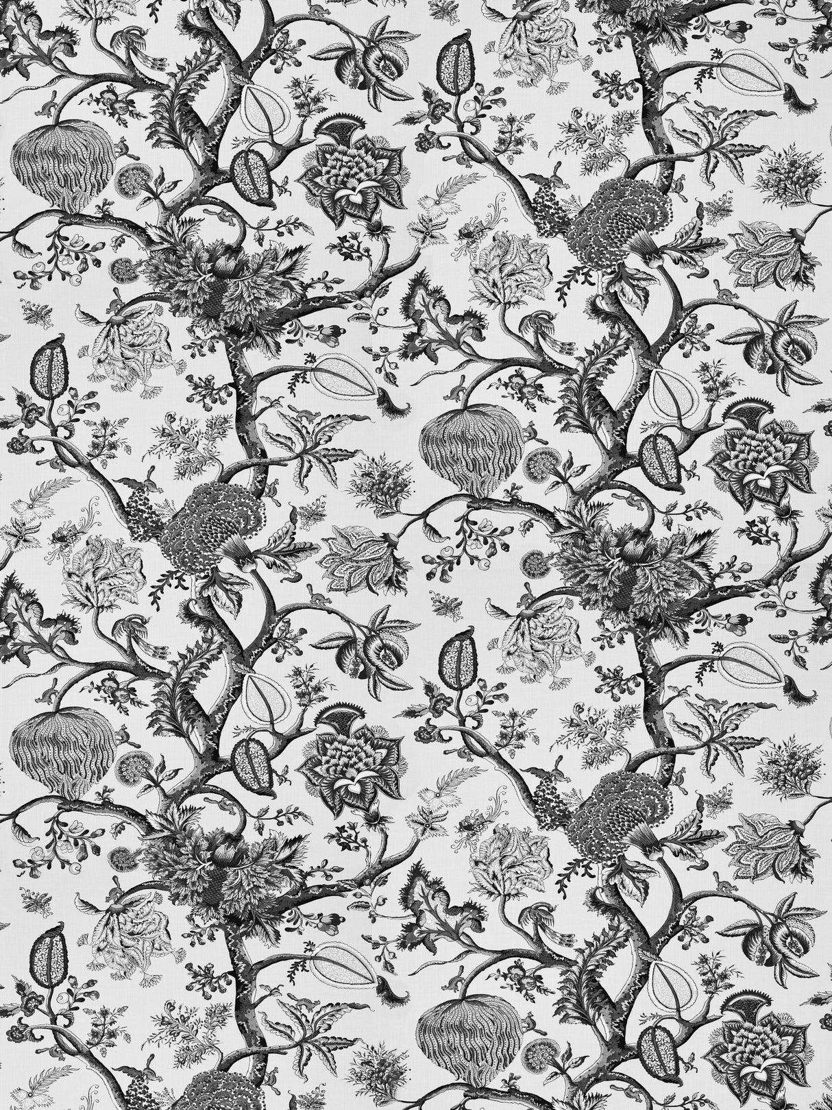 Scalamandre SC 000316556 MINERAL PONDICHERRY LINEN PRINT Fabric - Eade's Wallpaper