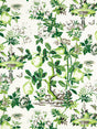 Scalamandre SC 000316583 VERDANCE SHANTUNG GARDEN COTTON PRINT Fabric - Eade's Wallpaper