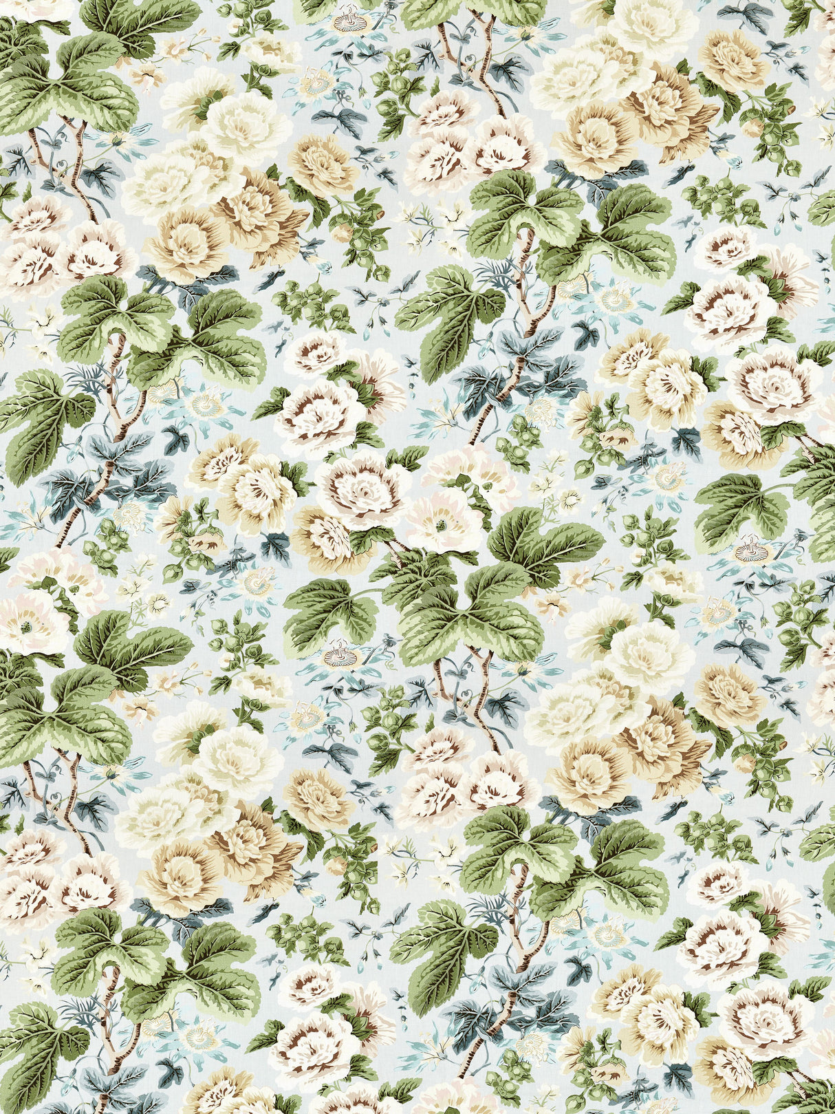 Scalamandre SC 000316595 RAIN HIGHGROVE LINEN PRINT Fabric - Eade's Wallpaper