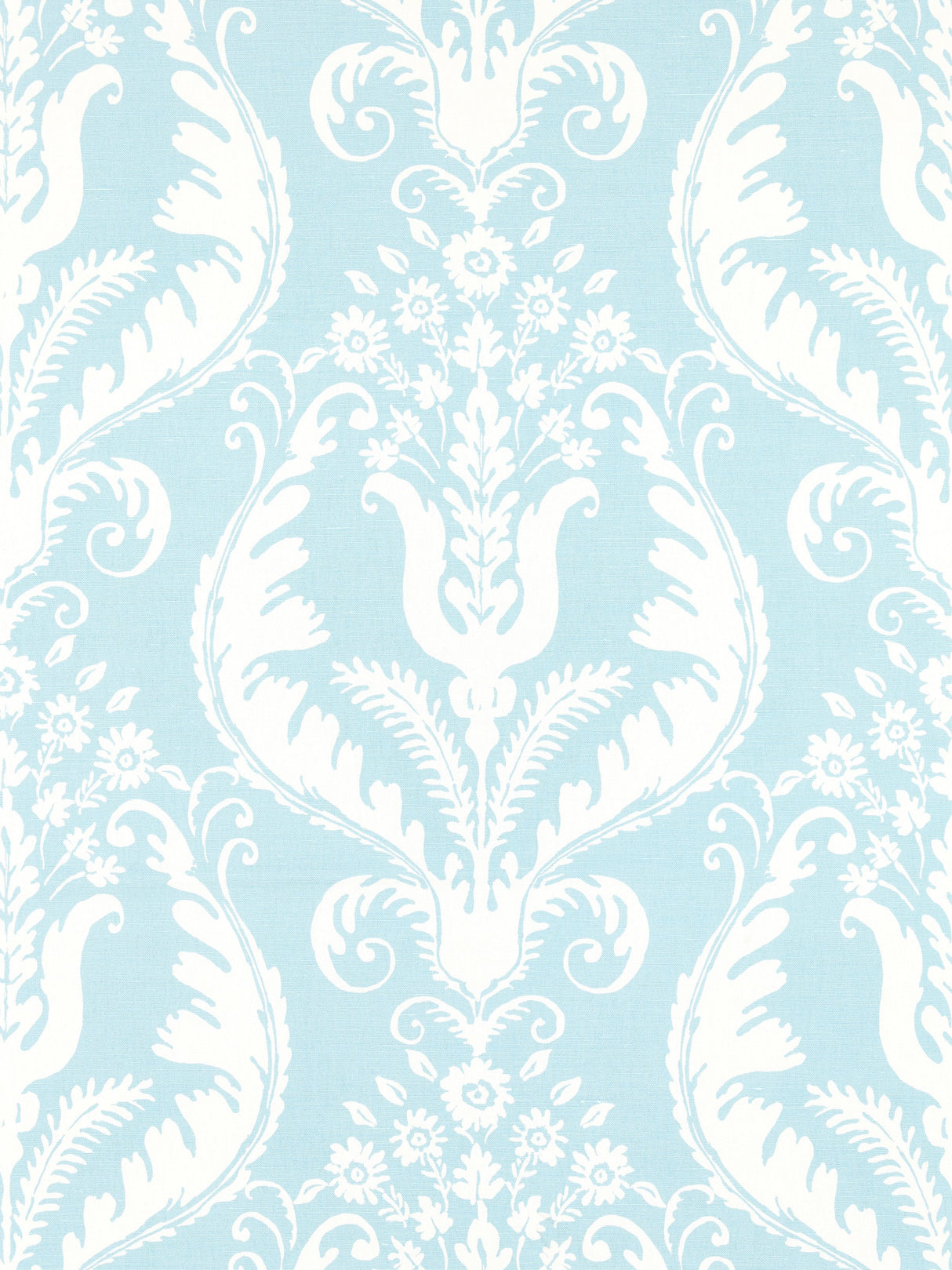 Scalamandre SC 000316597 SKY PRIMAVERA LINEN PRINT Fabric - Eade's Wallpaper