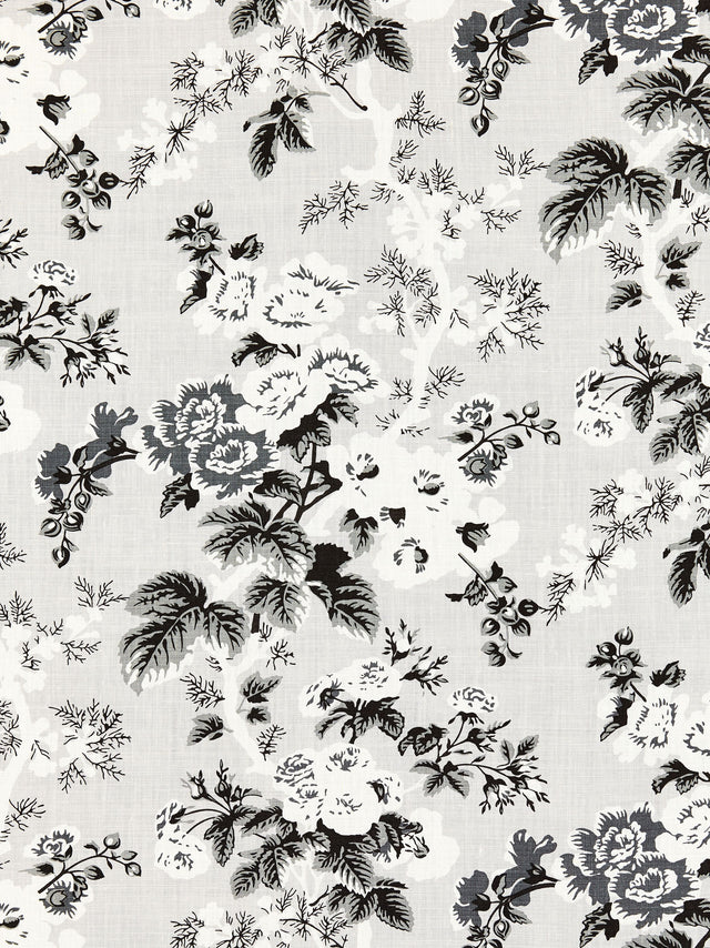Scalamandre SC 000316602 FRENCH GREY ASCOT LINEN PRINT Fabric - Eade's Wallpaper