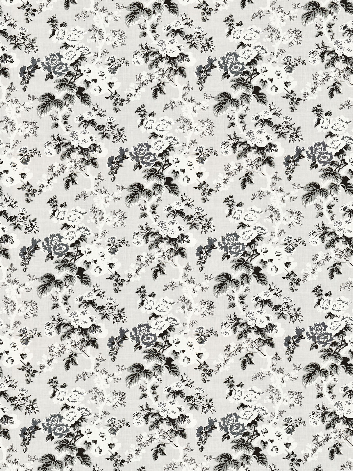 Scalamandre SC 000316602 FRENCH GREY ASCOT LINEN PRINT Fabric - Eade's Wallpaper