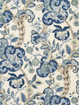 Scalamandre SC 000316603 CHINA BLUE ON IVORY CUMBRIA HAND BLOCK PRINT Fabric - Eade's Wallpaper