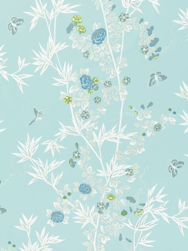 Scalamandre SC 000316608 CIEL JARDIN DE CHINE PRINT Fabric - Eade's Wallpaper