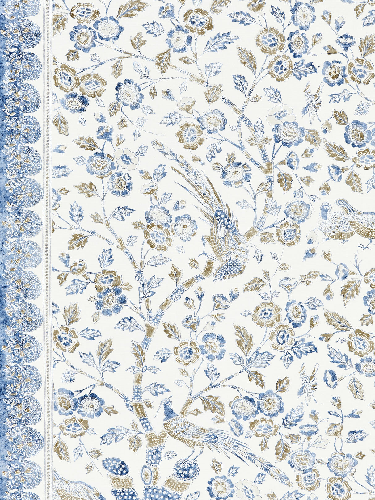 Scalamandre SC 000316625 LAKESIDE ANISSA PRINT Fabric - Eade's Wallpaper