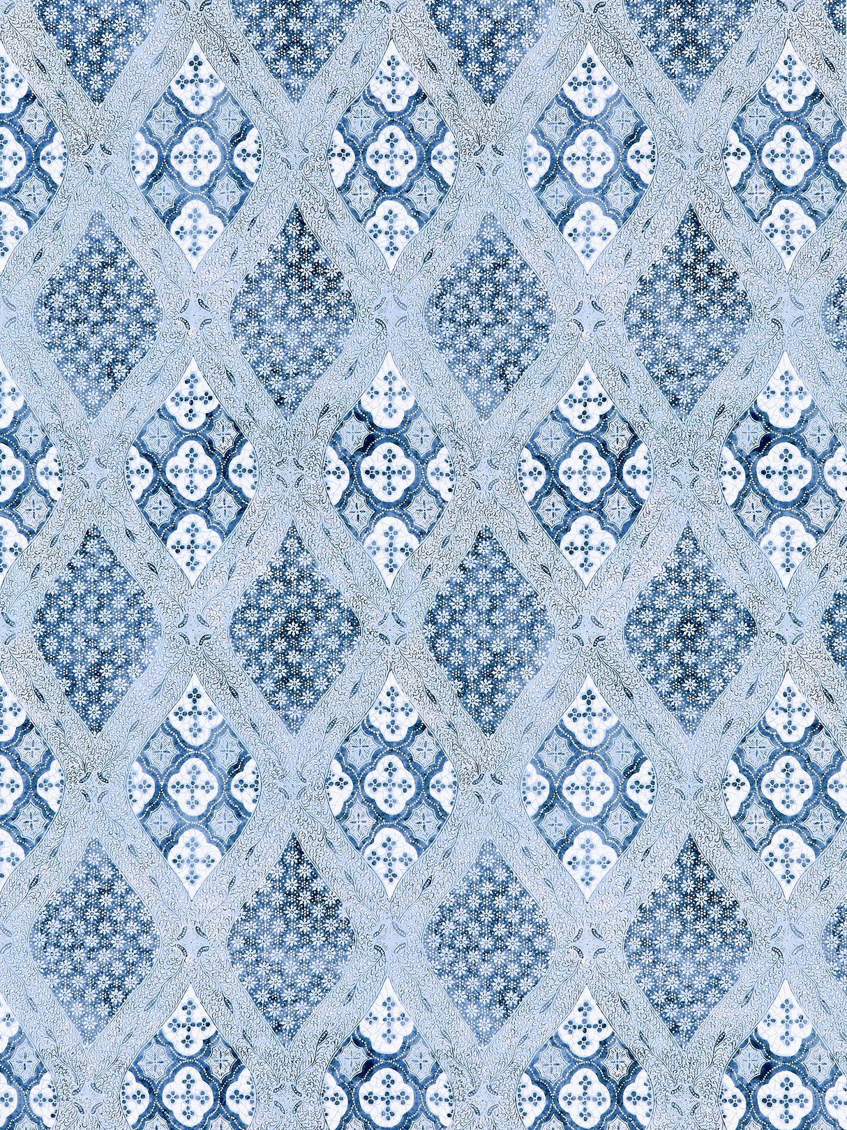 Scalamandre SC 000316626 LAKESIDE FARRAH PRINT Fabric - Eade's Wallpaper