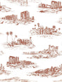 Scalamandre SC 000316635 RED CLAY CAIRO TOILE Fabric - Eade's Wallpaper