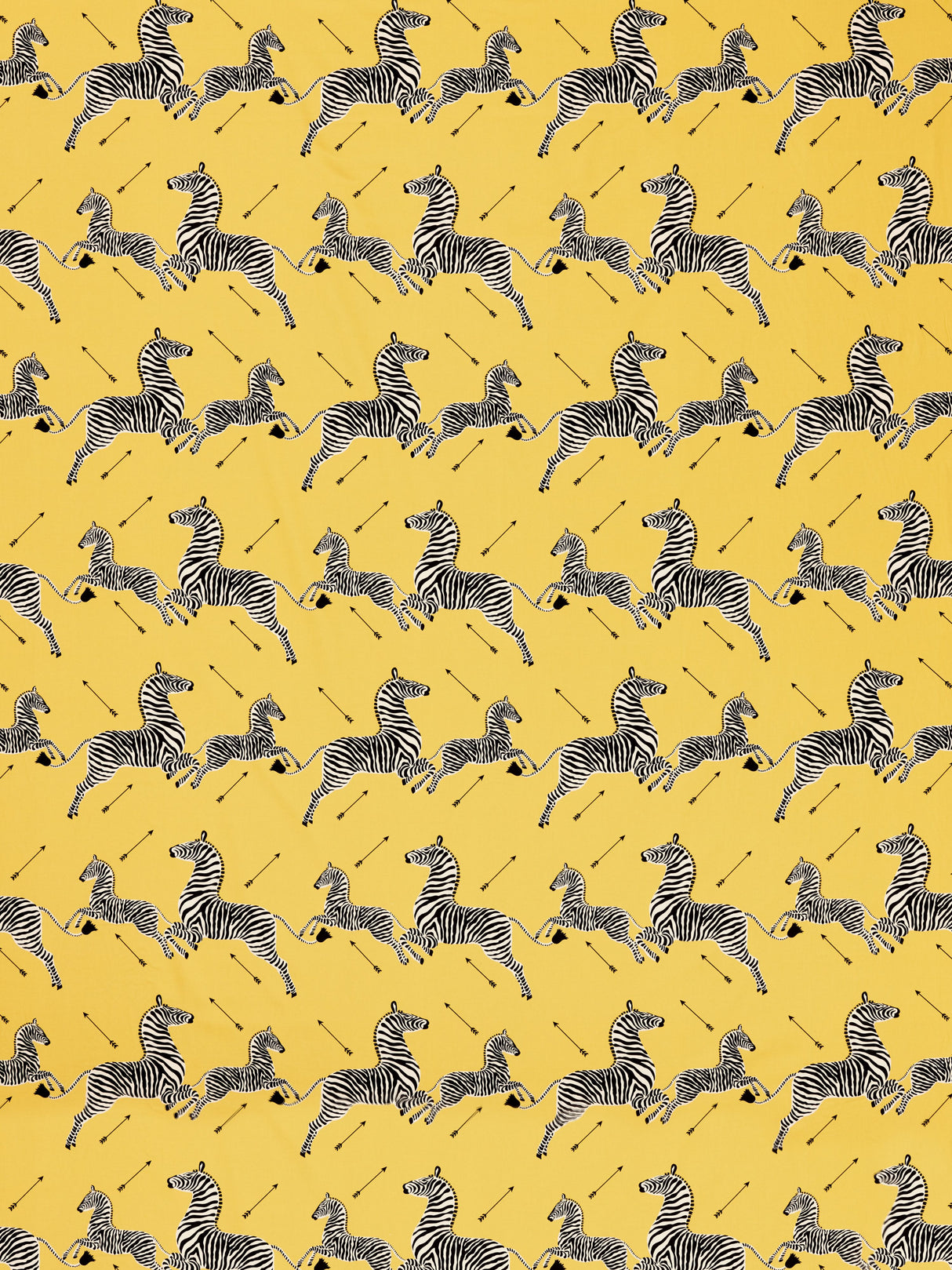 Scalamandre SC 000316641 YELLOW ZEBRAS PETITE Fabric - Eade's Wallpaper