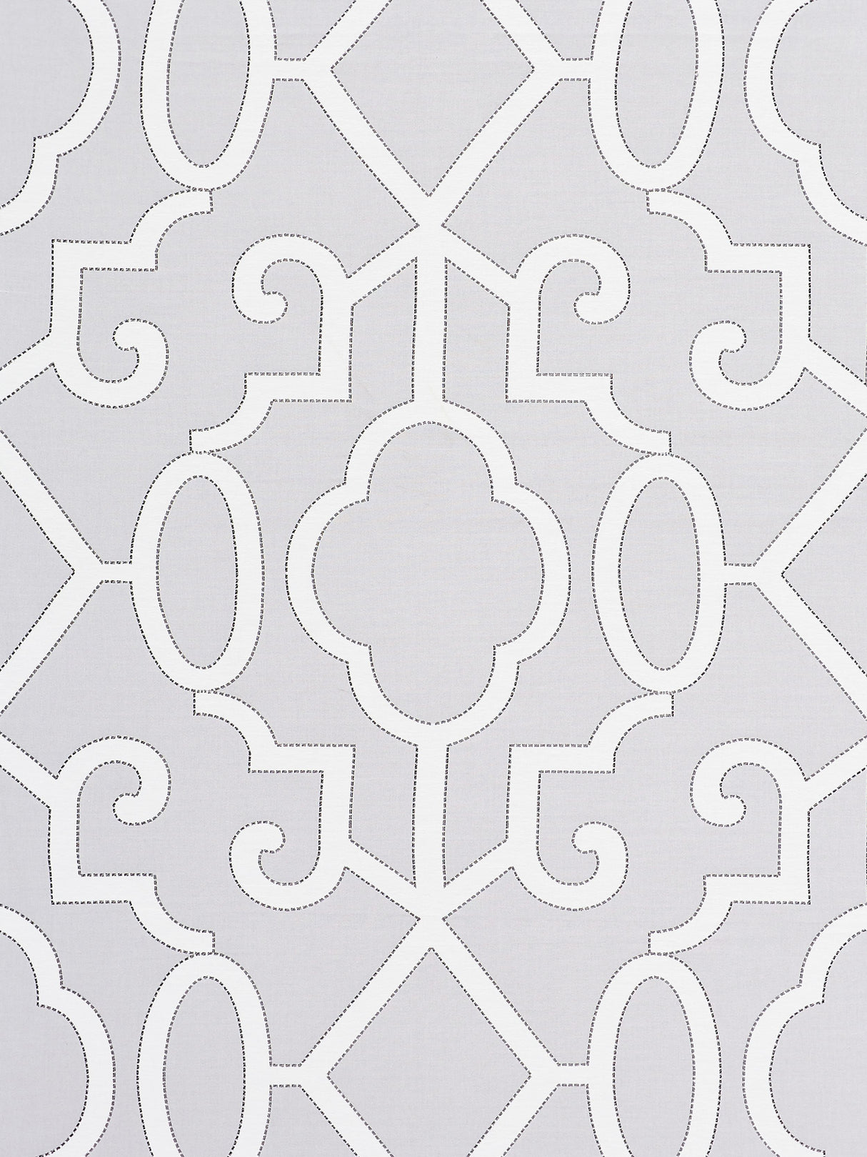 Scalamandre SC 000327012 PEARL GREY MING FRETWORK Fabric - Eade's Wallpaper