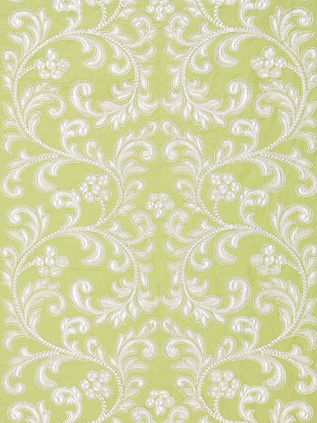 Scalamandre SC 000327029 PEAR CHIARA EMBROIDERY Fabric - Eade's Wallpaper