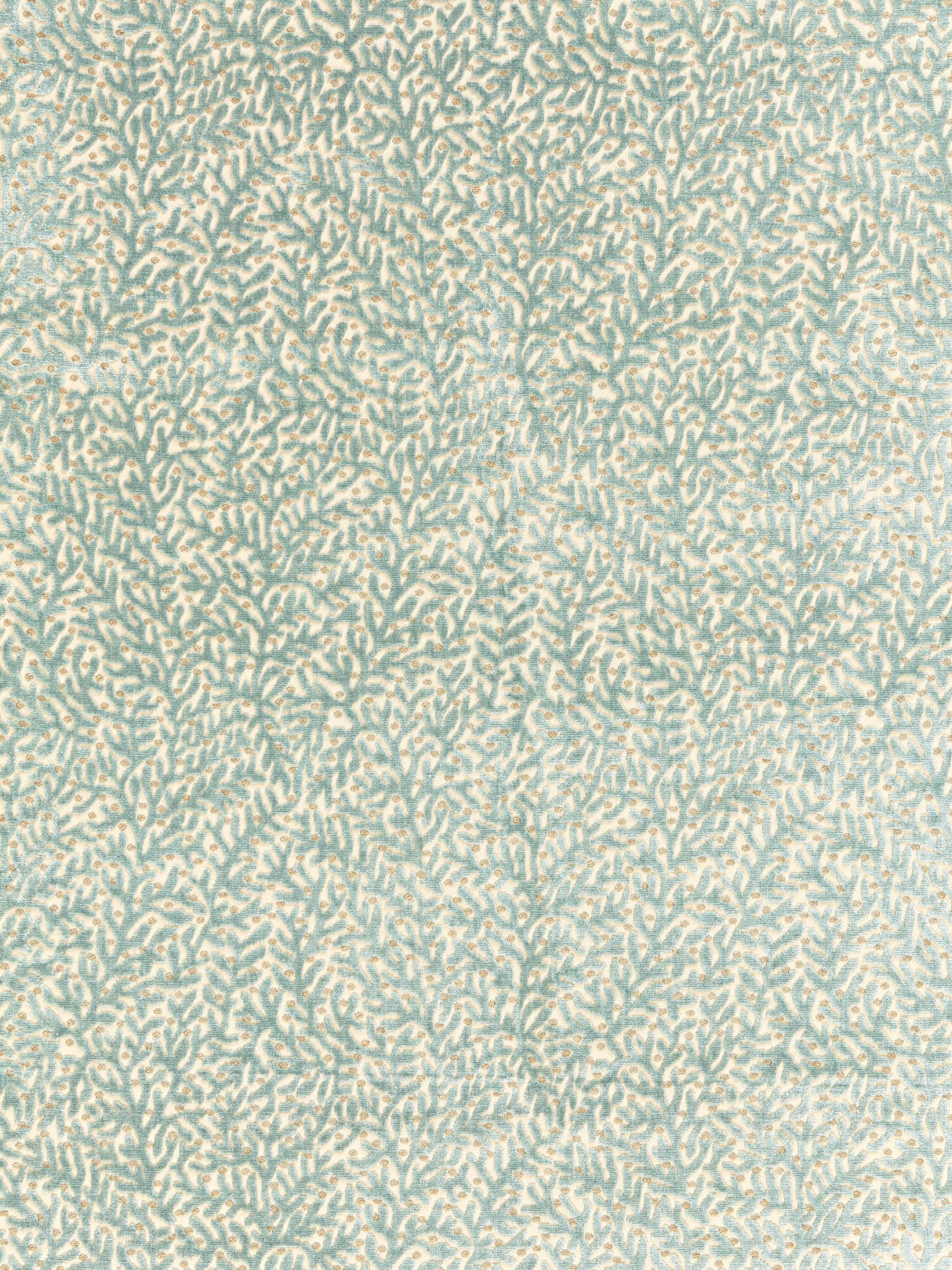 Scalamandre SC 000327077 LAGOON CORALLINA VELVET Fabric - Eade's Wallpaper
