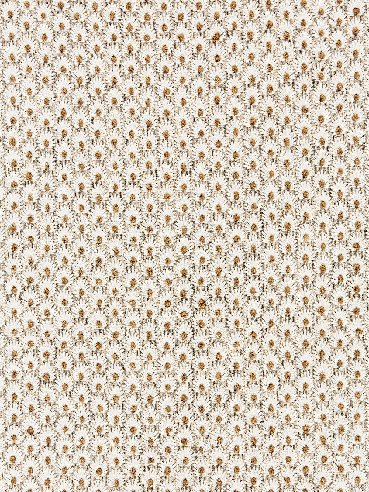 Scalamandre SC 000327123 FLAX FLEUR EMBROIDERY Fabric - Eade's Wallpaper