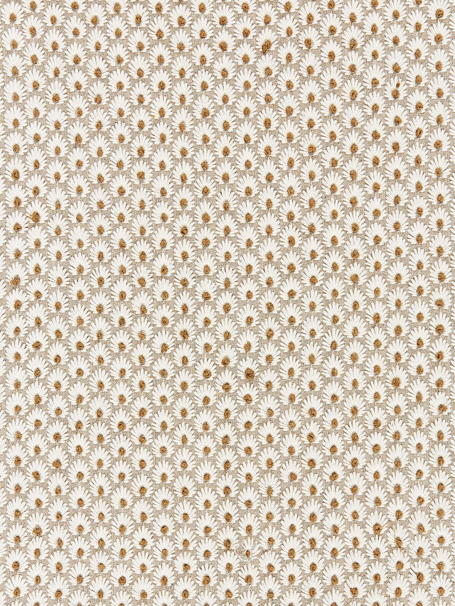 Scalamandre SC 000327123 FLAX FLEUR EMBROIDERY Fabric - Eade's Wallpaper
