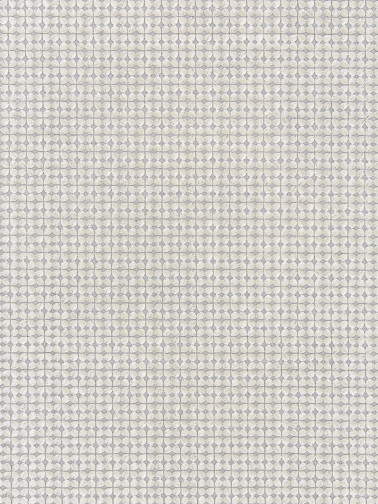 Scalamandre SC 000327133 PEWTER FLORET EMBROIDERY Fabric - Eade's Wallpaper