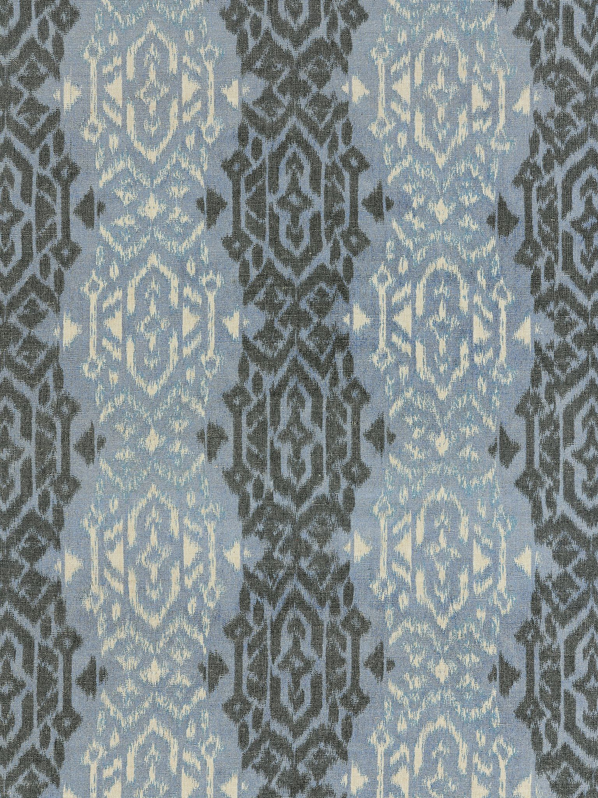 Scalamandre SC 000327167 INDIGO SUMATRA IKAT WEAVE Fabric - Eade's Wallpaper