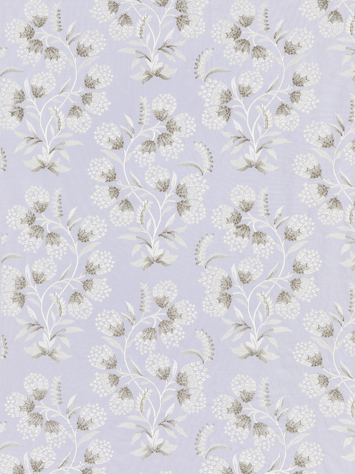 Scalamandre SC 000327233 LILAC HANA EMBROIDERY Fabric - Eade's Wallpaper