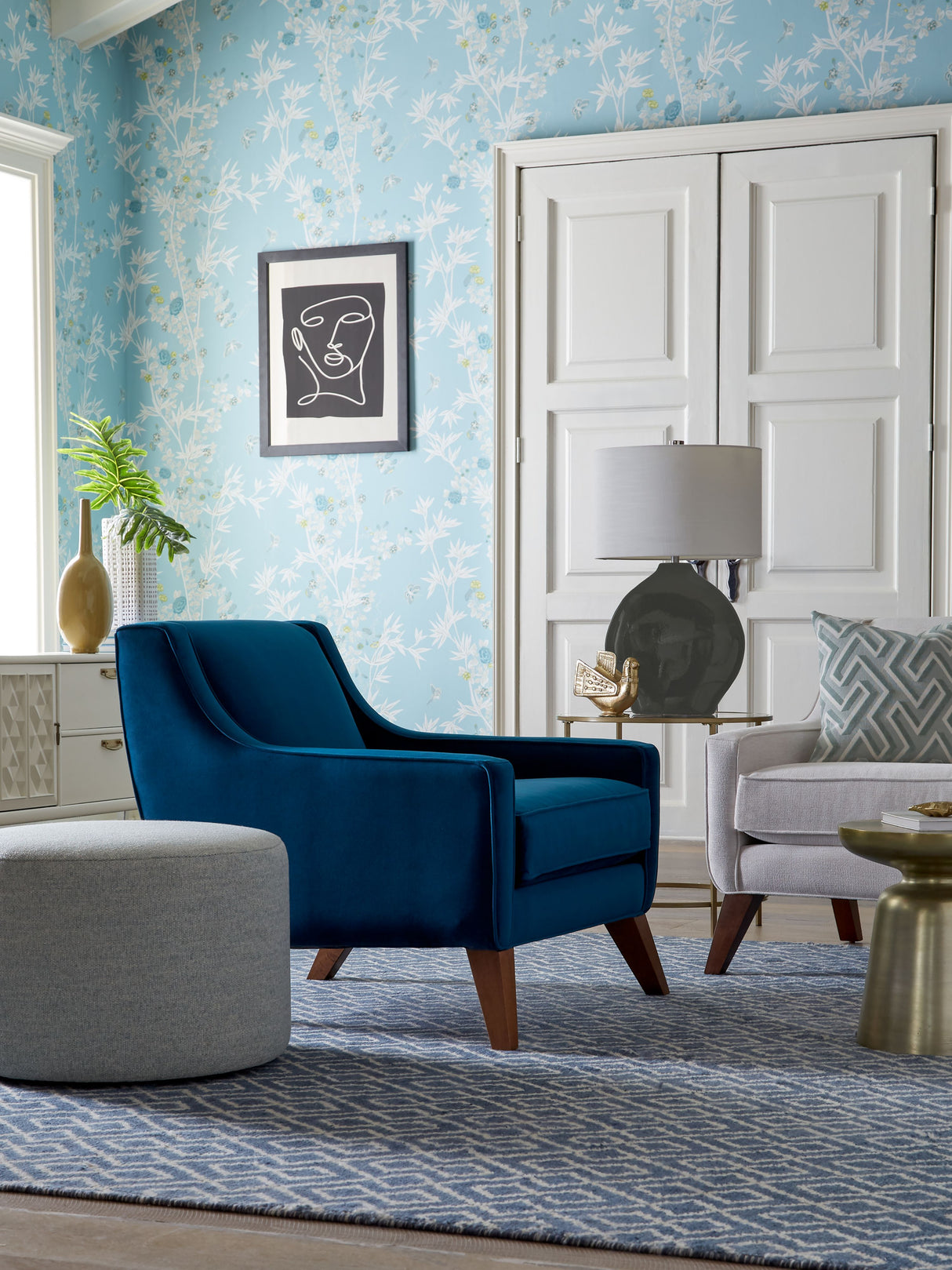 Scalamandre SC 0003WP88375 CIEL JARDIN DE CHINE WALLPAPER - Eade's Wallpaper