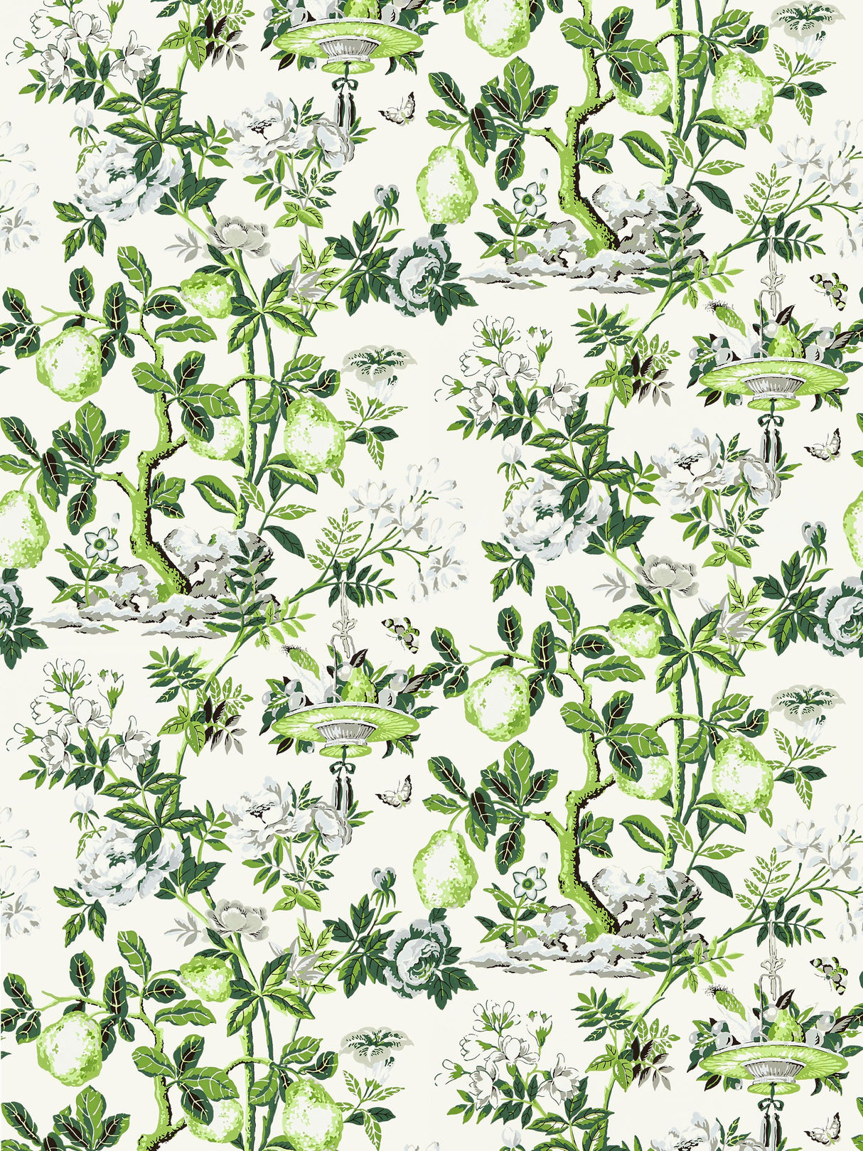 Scalamandre SC 0003WP88377 VERDANCE SHANTUNG GARDEN WALLPAPER - Eade's Wallpaper