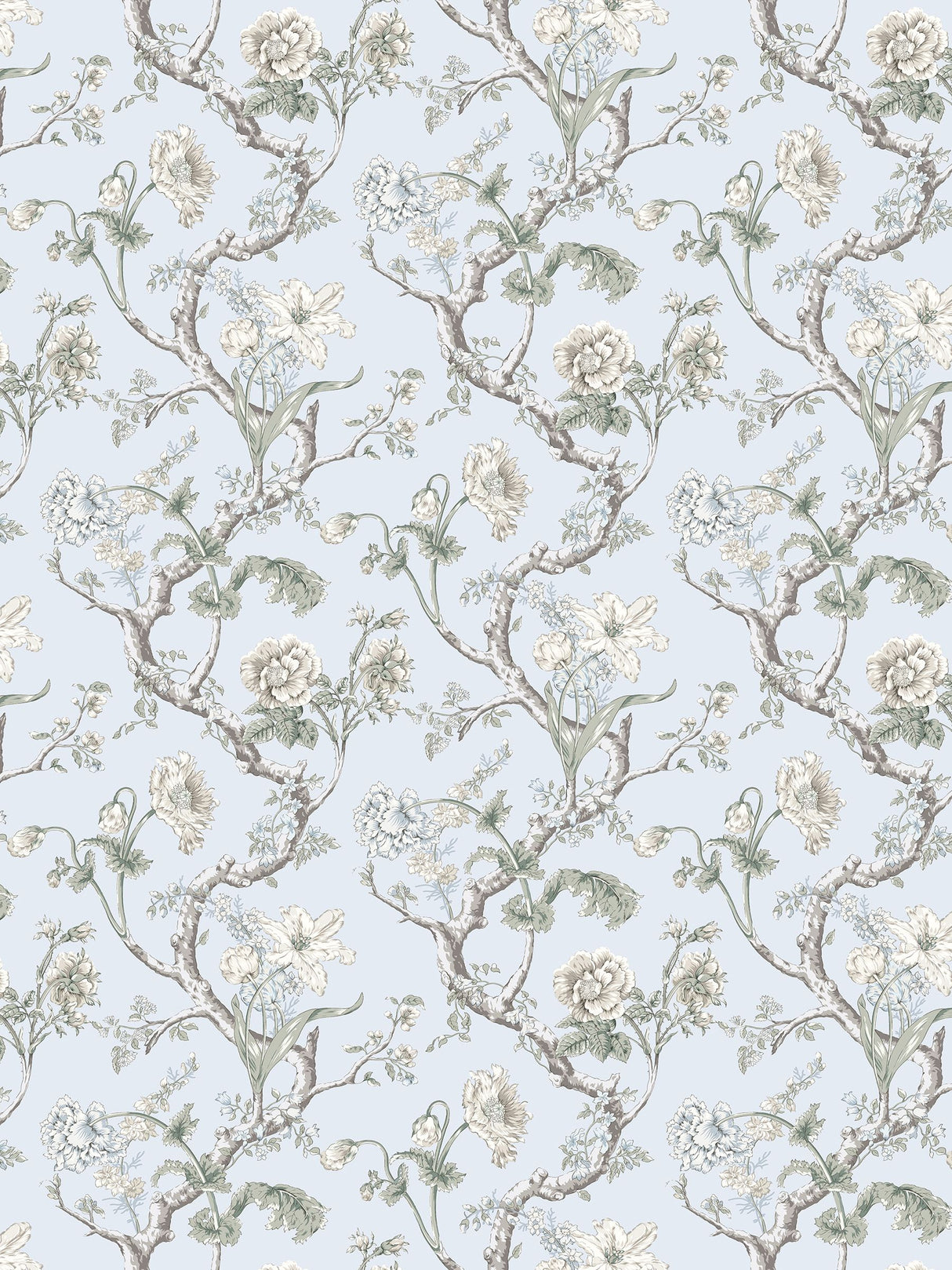 Scalamandre SC 0003WP88432 SKYLIGHT ANDREW JACKSON FLORAL WALLPAPER - Eade's Wallpaper