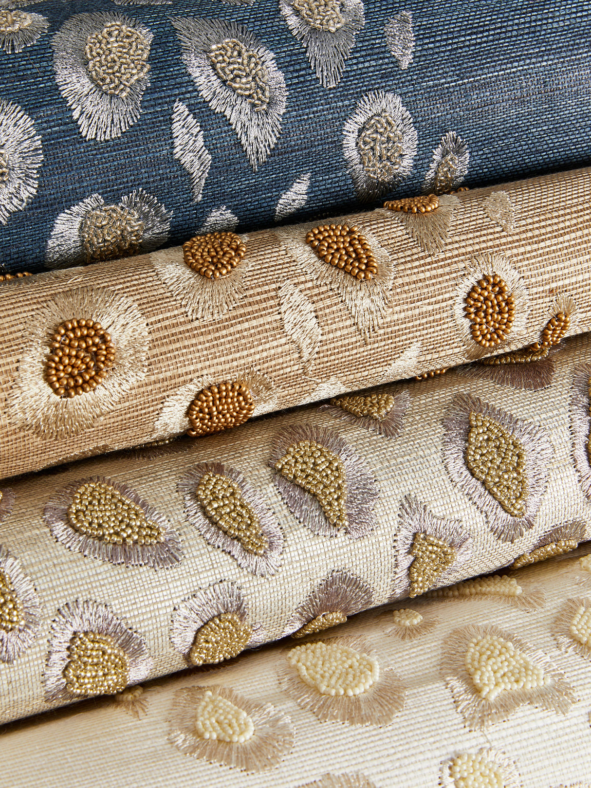 Scalamandre SC 0003WP88446 DESERT CATWALK EMBELLISHED GRASSCLOTH WALLPAPER - Eade's Wallpaper