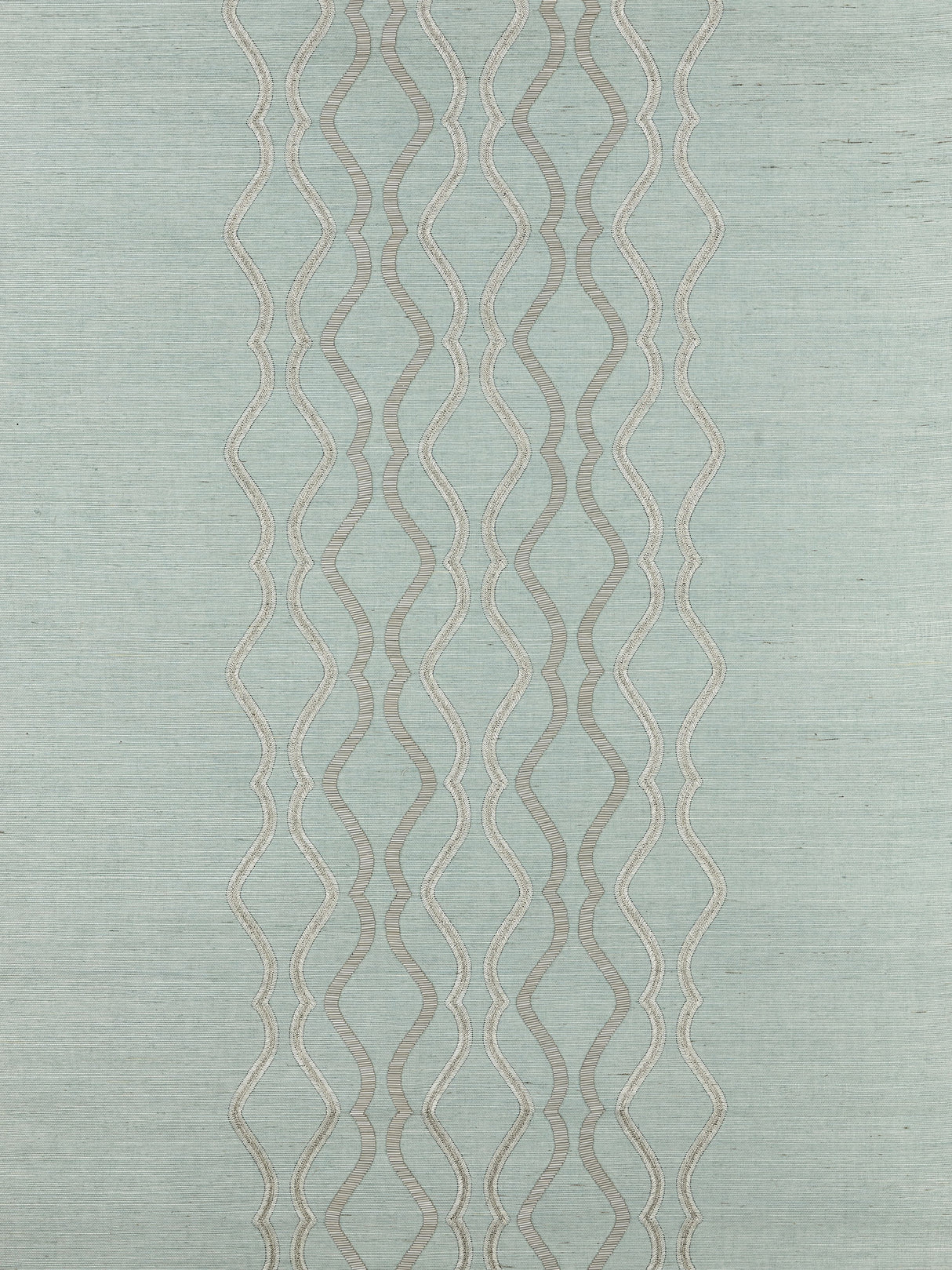Scalamandre SC 0003WP88447 SEAGLASS VALENTINA EMBELLISHED SISAL WALLPAPER - Eade's Wallpaper