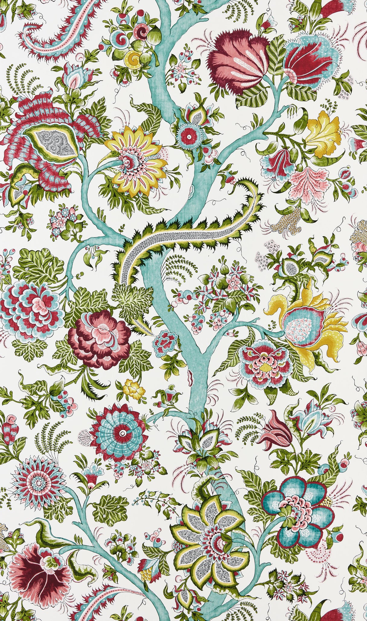 Scalamandre SC 0003WP88561 FLOWER GARDEN METROPOLITAN PALAMPORE WALLPAPER - Eade's Wallpaper